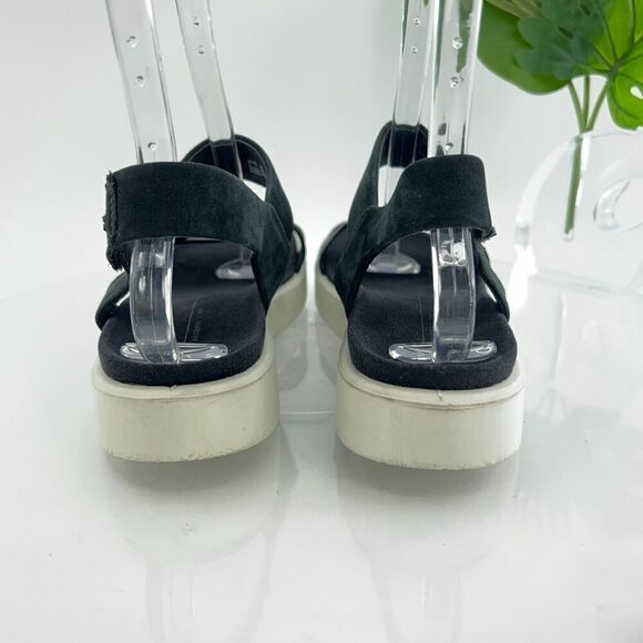 Ecco Women's Flowt Sandal Size 42 11 Strappy Wedge Platform BlackLeather - Picture 6 of 12